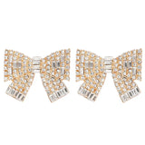 Rhinestone Bowknot Stud Earrings