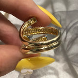 CZ Double Wrap Rings - Gold or Silver