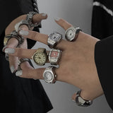 Retro Elastic Stretchy Quartz Watch Rings