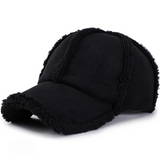 Faux Shearling Suede Fleece Baseball Hat