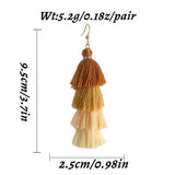 Bohemian Multicolor Tiers Tassel Earrings