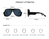 Edith Vintage Oval Aviator Sunglasses