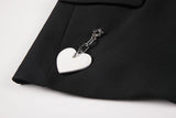 McKay Heart Charm Embellished Blazer