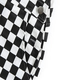 Zoe Retro Checkerboard Hip-Hop Overalls