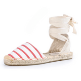 Brielle Casual Pattern Lace-Up Espadrille Sandals