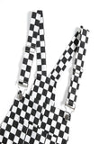 Zoe Retro Checkerboard Hip-Hop Overalls