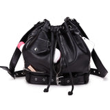 Callie BIker's Jacket Shape Punk Shoulder Bucket Bag