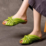 Hailey Geometry Line Mule Slippers