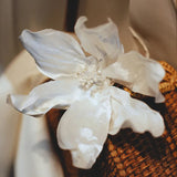 Handmade Satin Flower Petal Bridal Hairpins watereverysunday