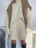 Hanka Cable Knit Turtleneck and Shorts Set watereverysunday