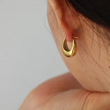 18K Gold Plated Geometric Hoop Earrings