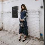 Elin Sequined Heel Mary Jane Velvet Pumps