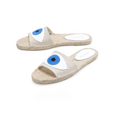 Prudence Blue Eye Espadrilles Slippers