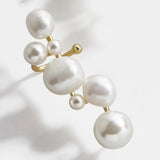 Pearl Pebble Line Earrings