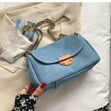 Lana Vintage Blue Denim Flap Bags