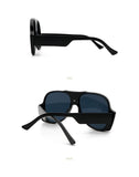 Edith Vintage Oval Aviator Sunglasses