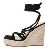 Kelly Gladiator Espadrille Wedge Sandals - 2 Colors