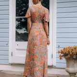 Karuna Floral Boho Wrap Maxi Dress