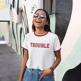 Trouble Statement Cropped T-Shirt