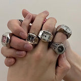 Retro Elastic Stretchy Quartz Watch Rings