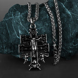 Heavy Double Cross Necklace watereverysunday