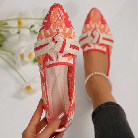 Helsey Jacquard Pointed-Toe Loafers