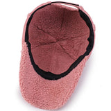 Faux Shearling Suede Fleece Baseball Hat