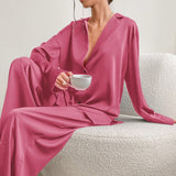 Hillary Oversized Satin Silk Pajama Set watereverysunday