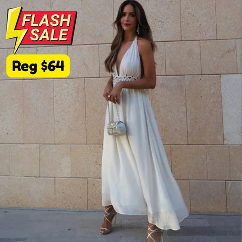 Hollie Goddess Grecian Halter Dress - Size S - SALE