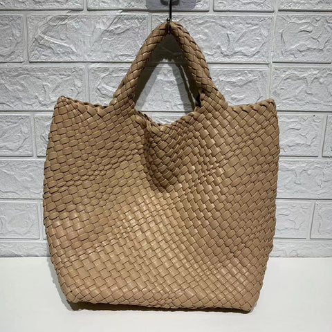embassy travel gear faux leather 21 tote bag Ibiza Faux Leather Woven Tote
