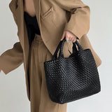Ibiza Faux Leather Woven Tote - 21 Colors watereverysunday