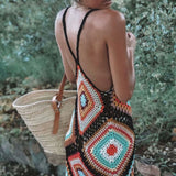 Iliana Multi-Color Patchwork Crochet Dress - 2 Colors watereverysunday