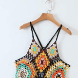 Iliana Multi-Color Patchwork Crochet Dress - 2 Colors watereverysunday