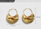 Imani Twist Metal Look Hoop Earrings - 2 Colors watereverysunday