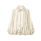 Ingrid Ruched Satin Bomber Jacket