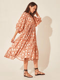Inola Boho Printed Midi Babydoll Dress - 3 Colors watereverysunday