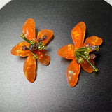 Ione Beaded Acrylic Flower Earrings - 3 Colors watereverysunday
