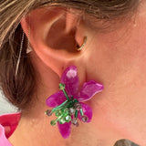 Ione Beaded Acrylic Flower Earrings - 3 Colors watereverysunday