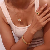 Iris Crystal Eye Pendant Necklace