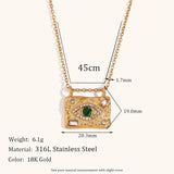 Iris Crystal Eye Pendant Necklace