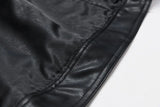 Jain Belted Faux Leather Midi Biker Jacket watereverysunday