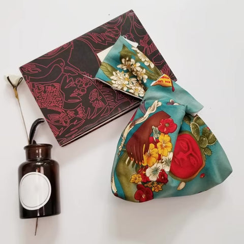 Japanese Kimono Print Knot Wrist Bags