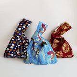 Japanese Kimono Print Knot Wrist Bags