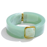 Jasmine Acrylic Wide Bracelet Bangle