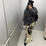 Jein Chic Arts Portrait Print Satin Skirts