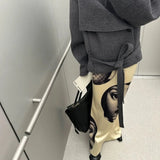 Jein Chic Arts Portrait Print Satin Skirts