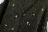 Jimin Embroidery Vintage Knit Cardigan watereverysunday