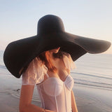 Jofia Oversized Large Wide Brim Sun Hats watereverysunday