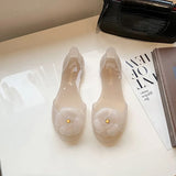 Joseline Camellia Flower Jelly Flats
