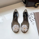 Joseline Camellia Flower Jelly Flats